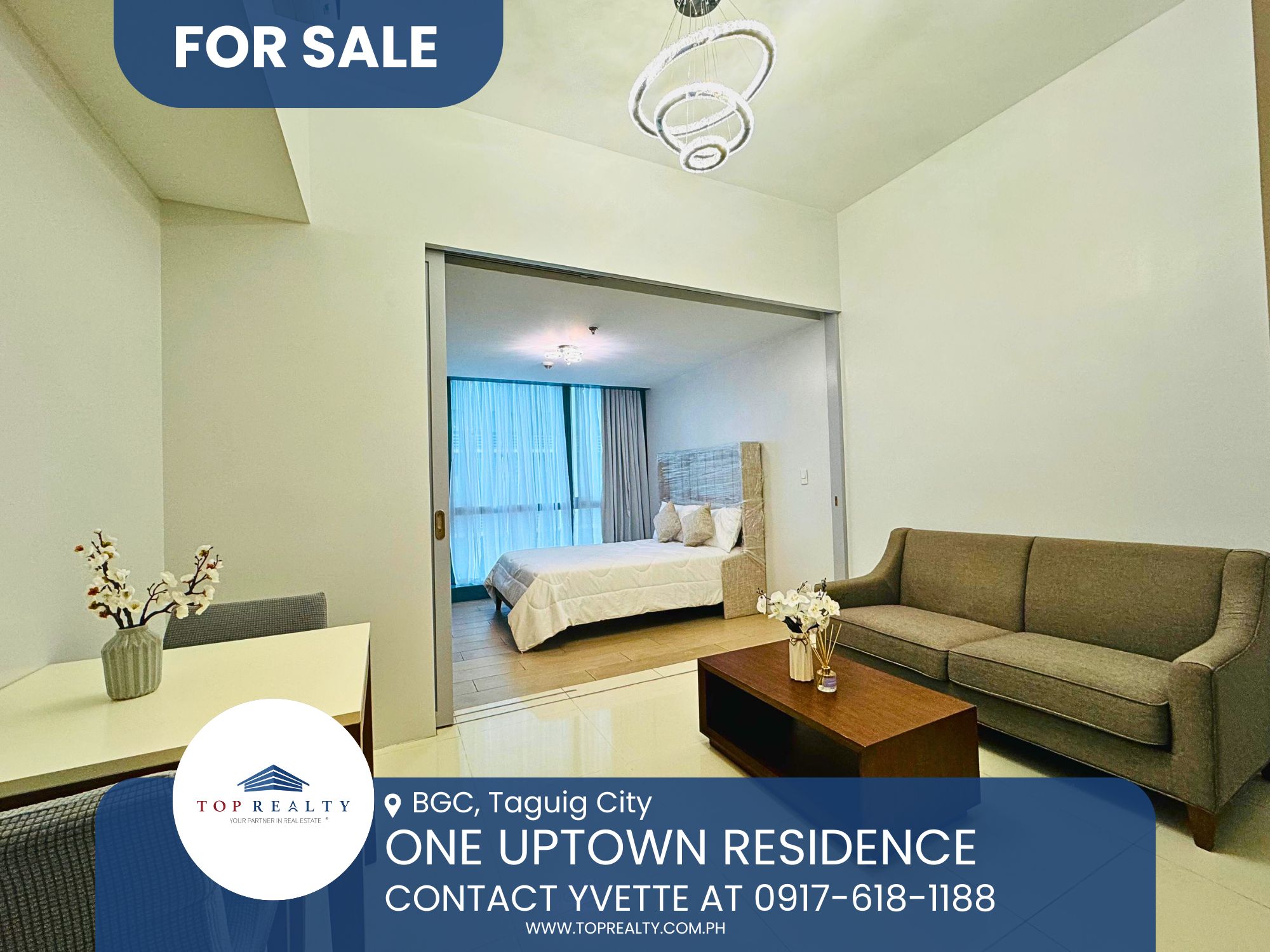 Condo for Sale in BGC, Taguig, One Uptown Residence Fully furnished 1BR
